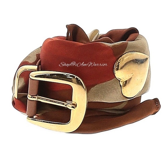 Pier Olivier Paris RARE scarf belt w/ gold heart embellishments *shop@iamwarrior main image 4